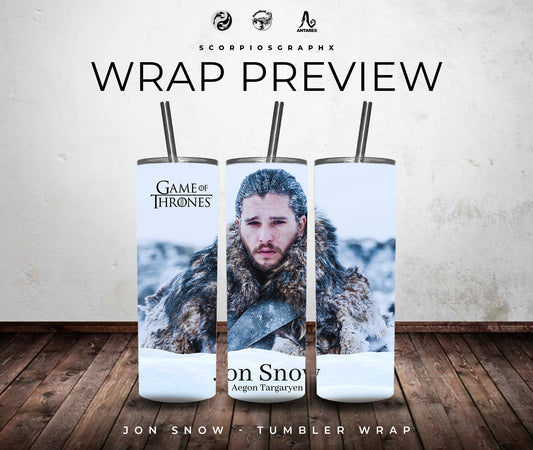Jon Snow PNG | Sublimation | Tumbler Wrap Design | Digital Download