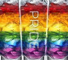 Load image into Gallery viewer, Rainbow Pride PNG | Sublimation | Tumbler Wrap Design | Digital Download
