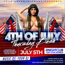 Load image into Gallery viewer, 4th of July party Flyer Template
