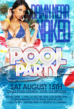 Load image into Gallery viewer, Pool Party Flyer Template
