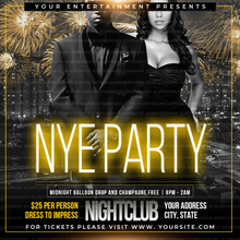 Load image into Gallery viewer, NYE Flyer Template
