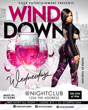 Load image into Gallery viewer, Wine Down Wednesdays Flyer Template
