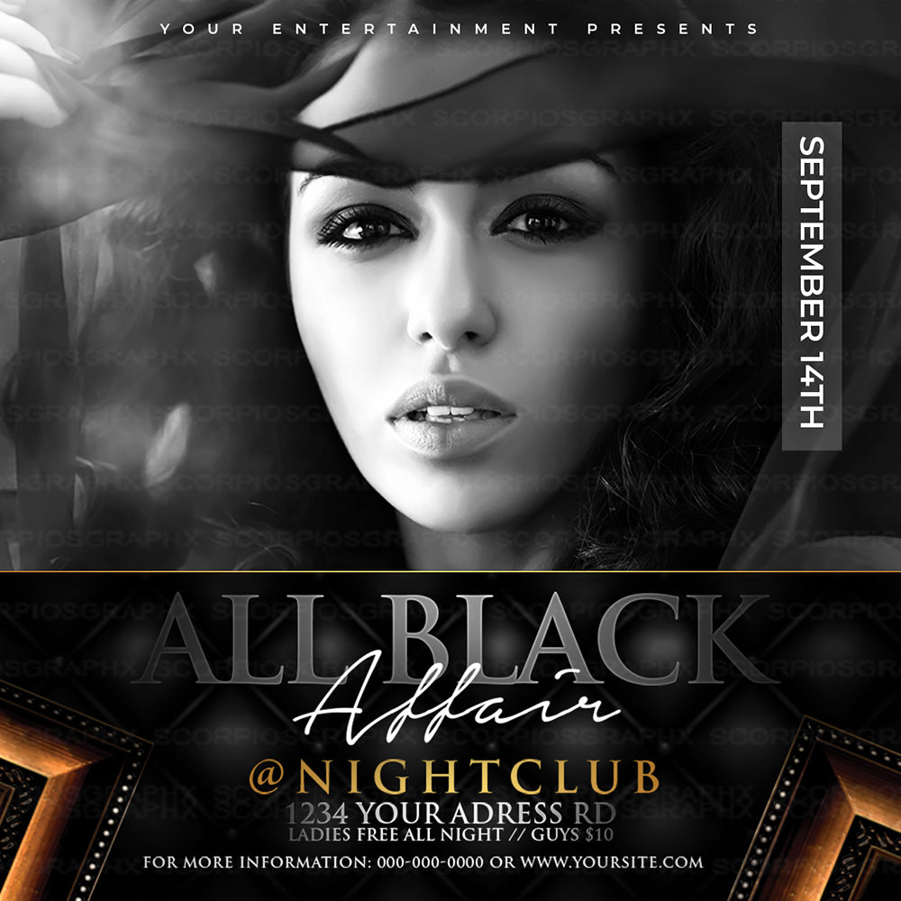 All Black Affair Flyer