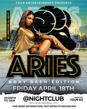 Load image into Gallery viewer, Aries Party Flyer Template
