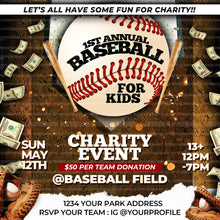 Load image into Gallery viewer, Charity Baseball Flyer Template
