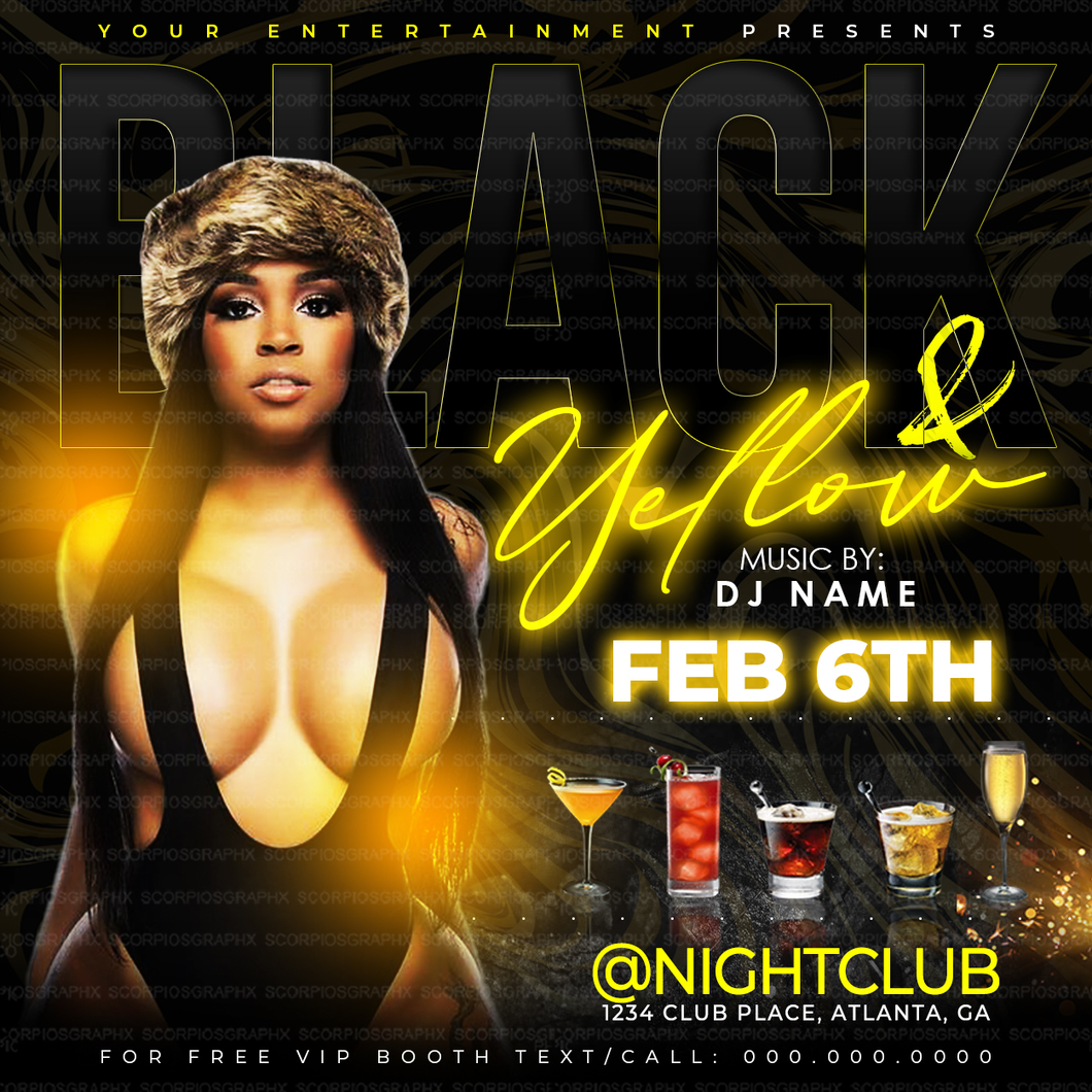 Black and Yellow Flyer Template