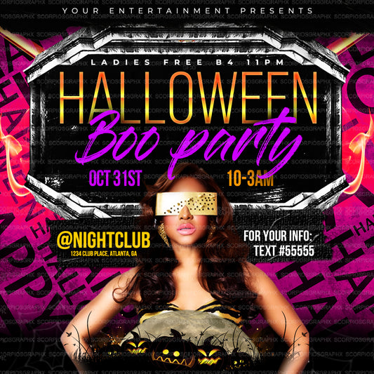 Halloween Boo Flyer Template