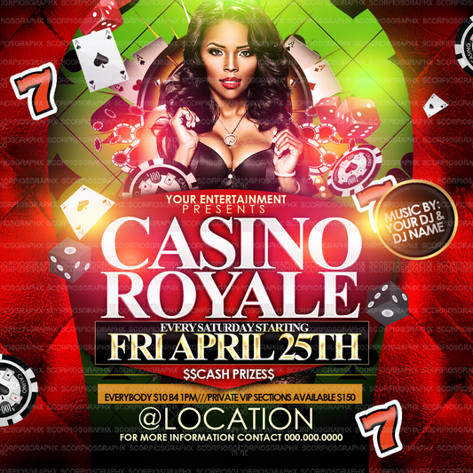 Casino Party Flyer Template