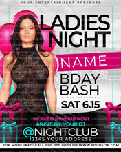 Load image into Gallery viewer, Ladies Night Flyer Template
