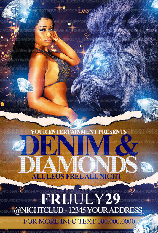 Denim Party Flyer Template