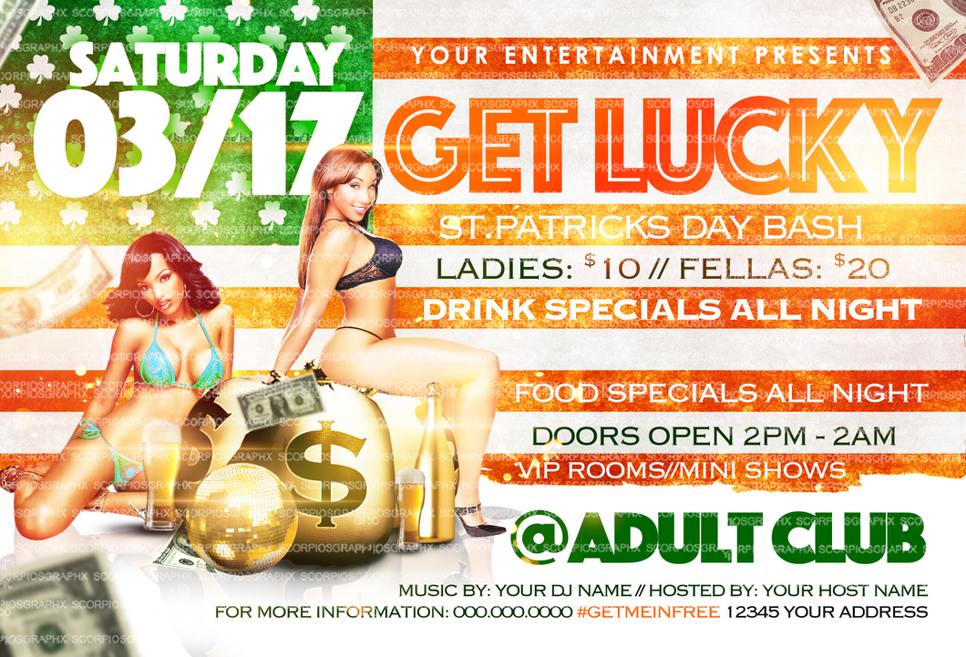 Adult Day Party Flyer Template