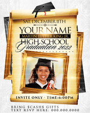 Load image into Gallery viewer, Graduation Flyer Template
