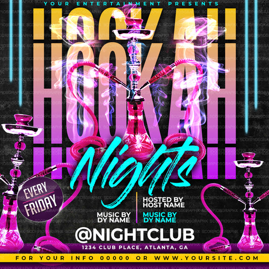 Hookah Party Flyer Template
