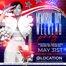 Load image into Gallery viewer, Memorial Day Weekend Flyer Template
