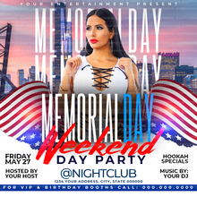 Load image into Gallery viewer, Memorial Day Flyer Template

