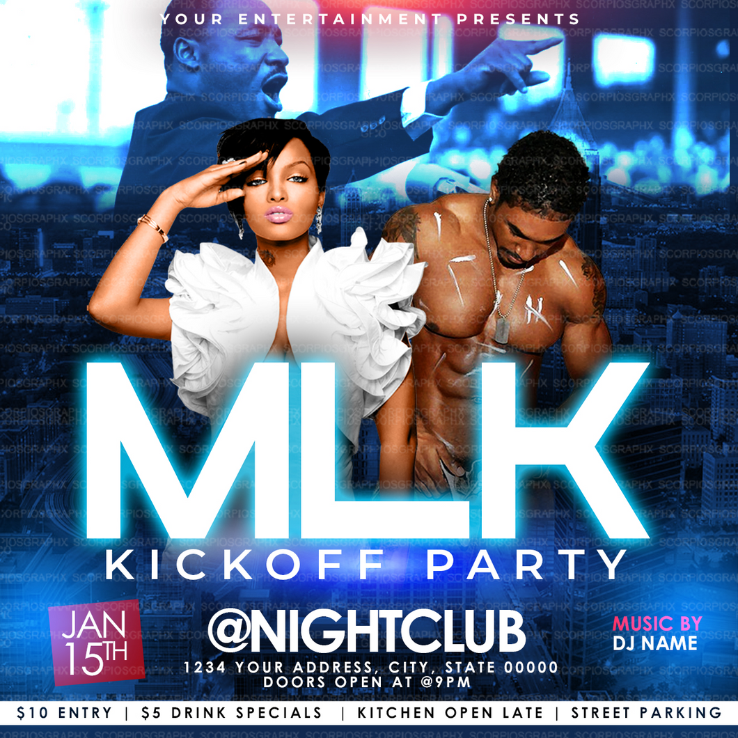 MLK Kickoff Party Flyer