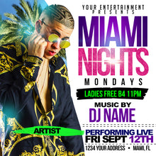 Load image into Gallery viewer, Miami Nights Flyer Template
