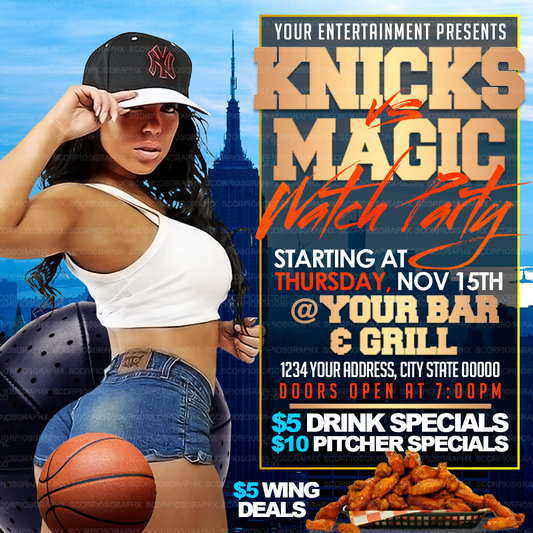 NBA Playoff Watch Party Flyer