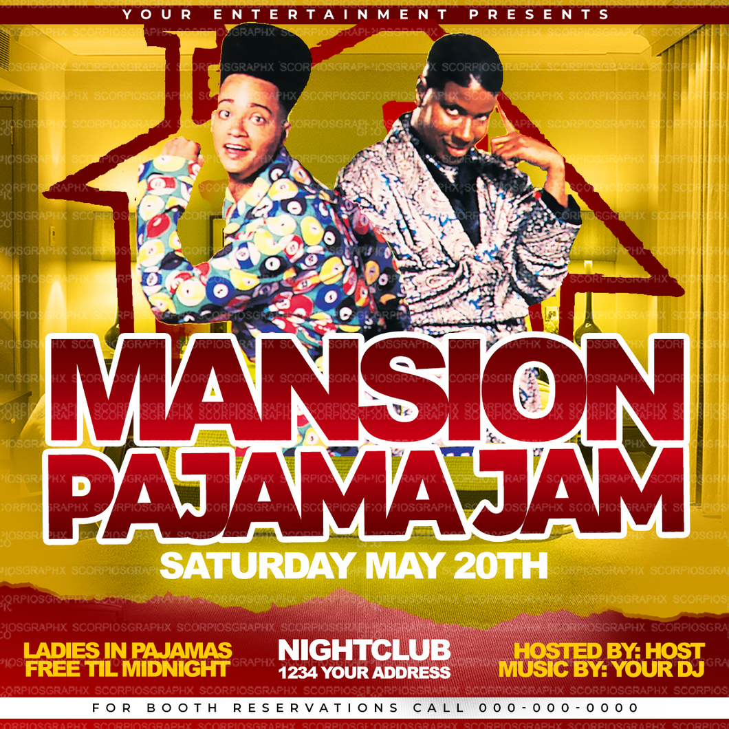 Jam Flyers Pajama Jam Flyer – ScorpiosGraphx