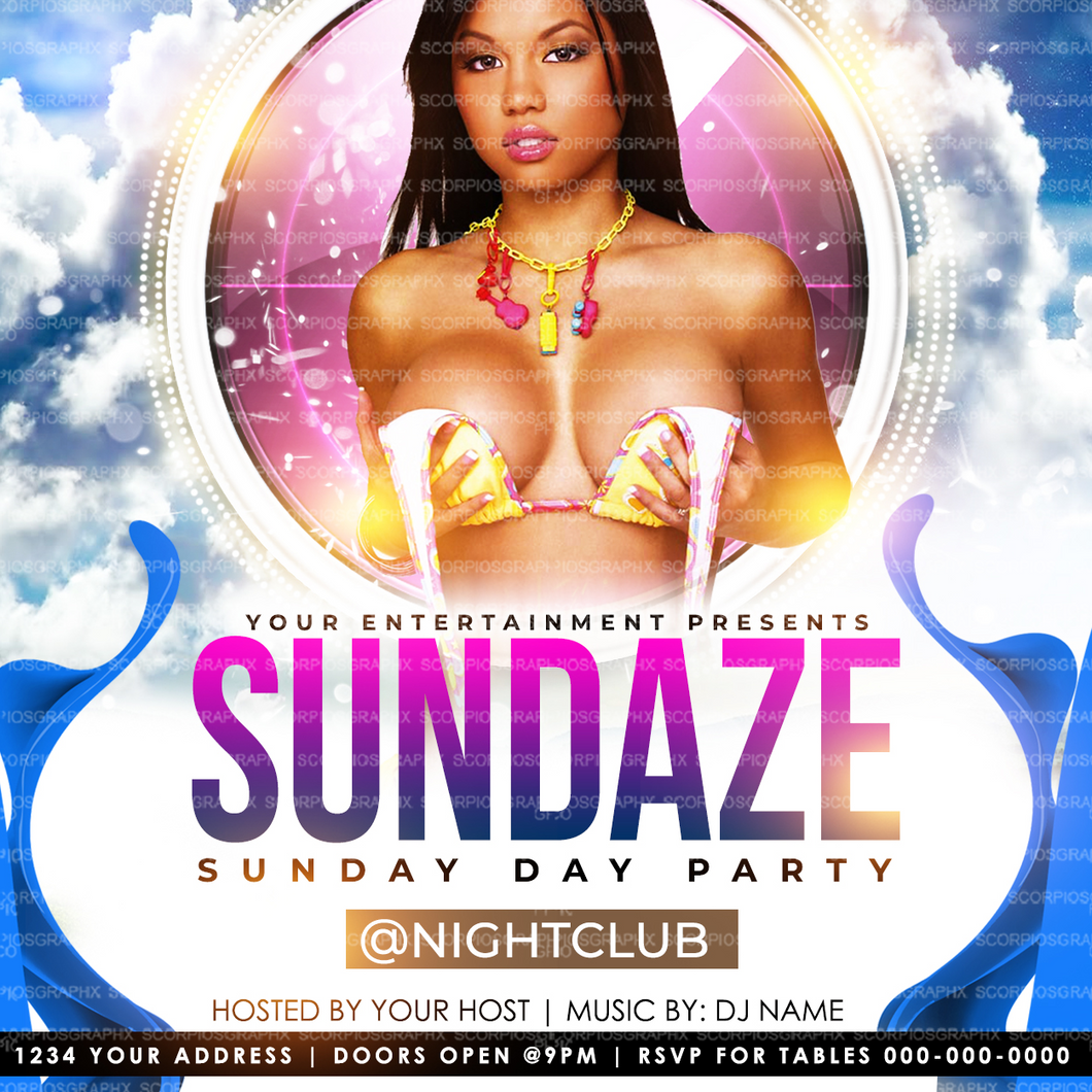 Sunday Day Party Flyer