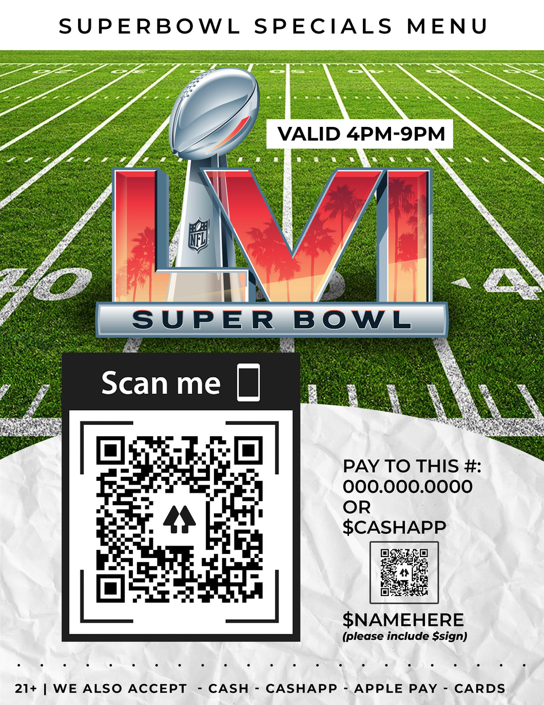 Superbowl - Scan to Pay Template