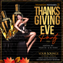Load image into Gallery viewer, Thanksgiving Dinner Party Flyer Template
