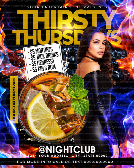 Thirsty Thursdays Flyer Template