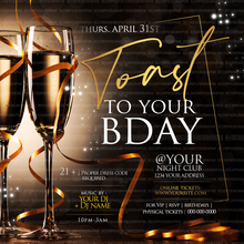 Load image into Gallery viewer, Birthday Flyer Template

