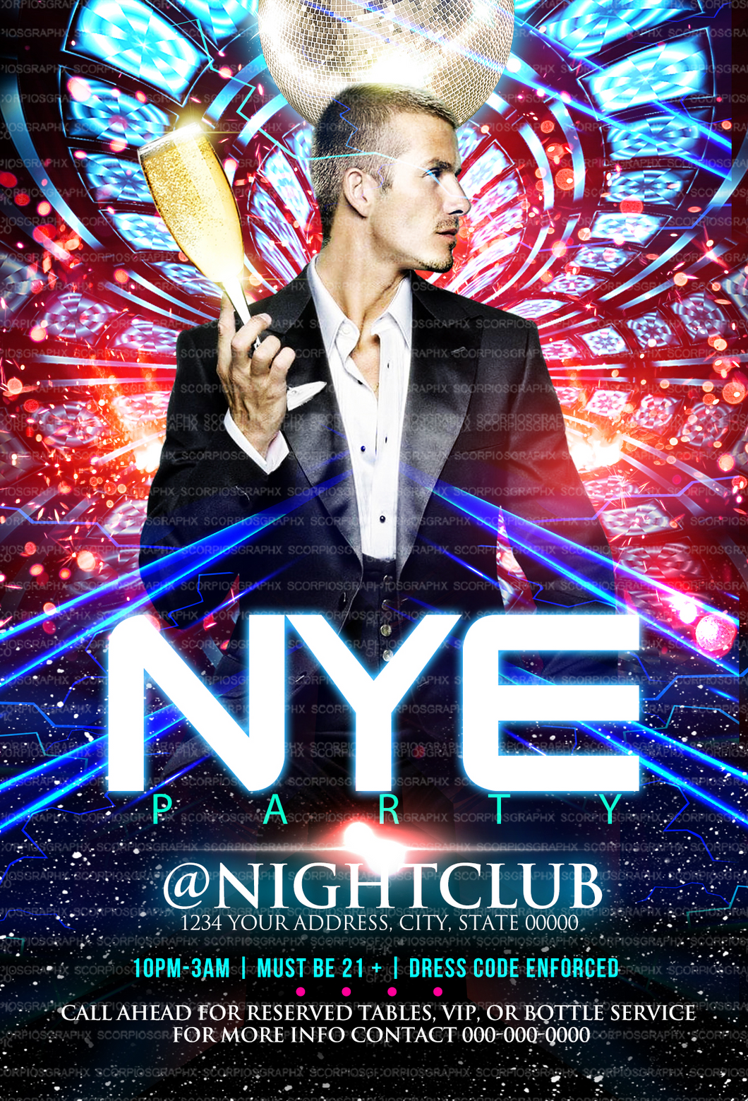 NYE Ultra Party Flyer Template