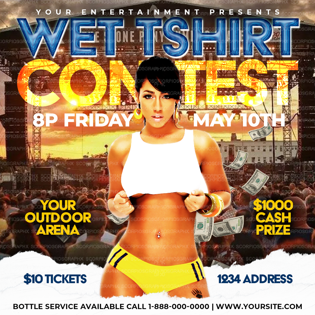 Wet Tshirt Contest Flyer Template