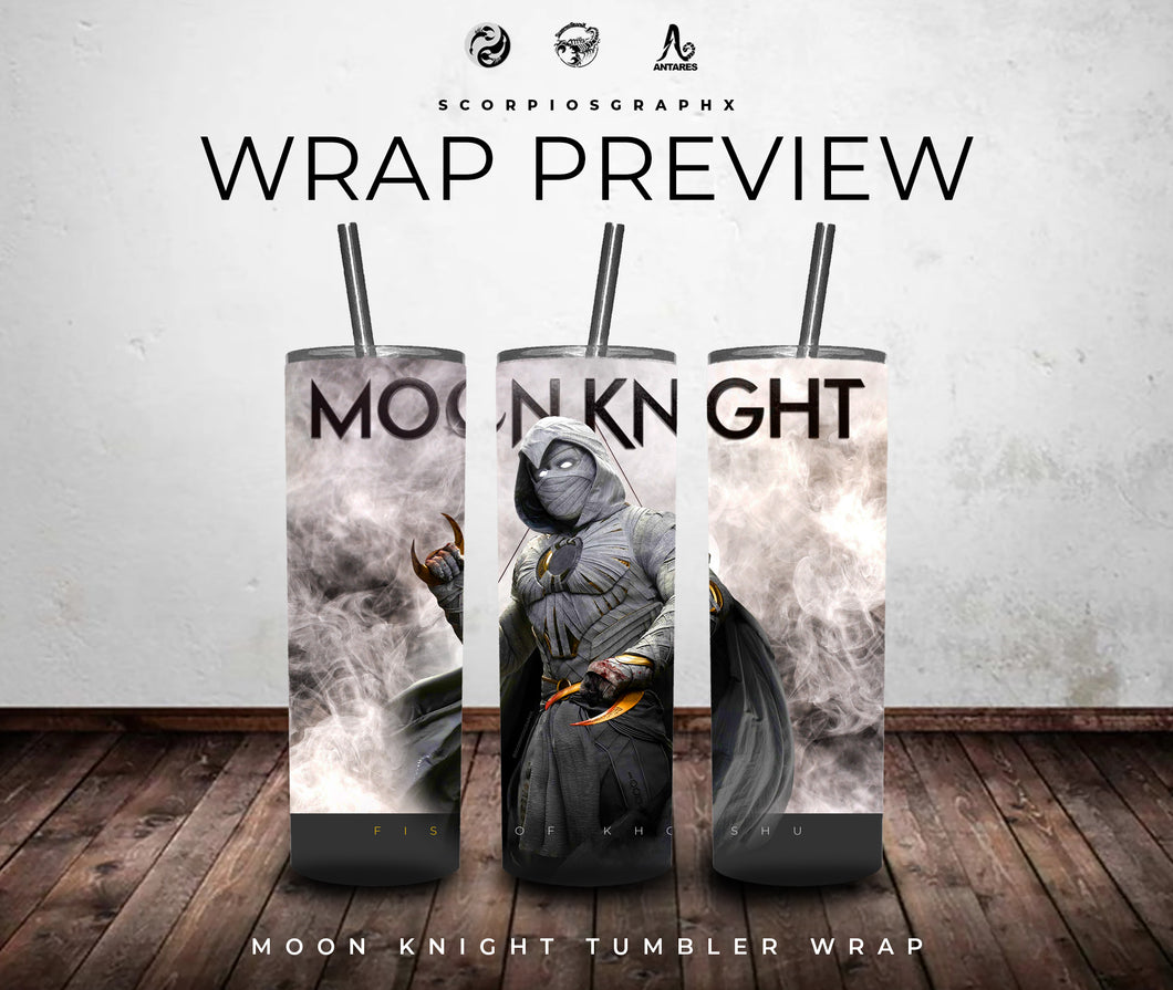 Moon Knight Marvel PNG | Sublimation | Tumbler Wrap Design | Digital Download
