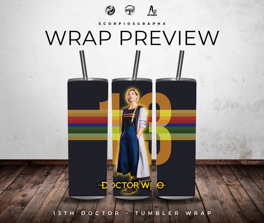 13th Doctor PNG | Sublimation | Tumbler Wrap Design | Digital Download