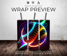 Load image into Gallery viewer, Baseball PNG | Sublimation | Tumbler Wrap Design | Digital Download
