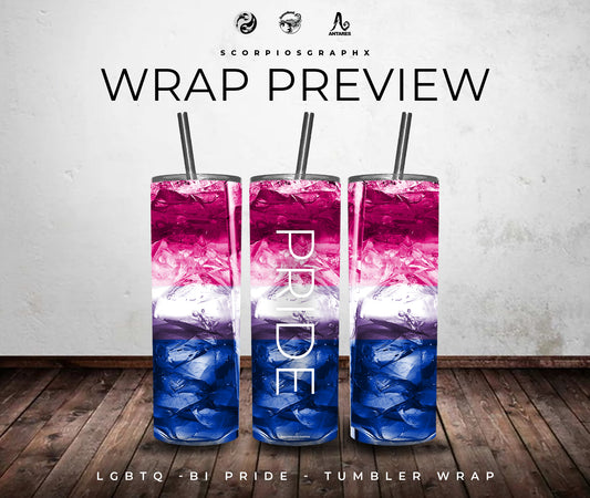 Bi Pride png  | Sublimation | Tumbler Wrap Design | Digital Download