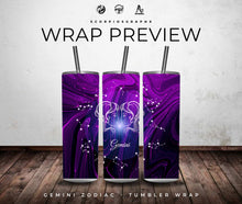 Load image into Gallery viewer, Gemini PNG | Sublimation | Tumbler Wrap Design | Digital Download
