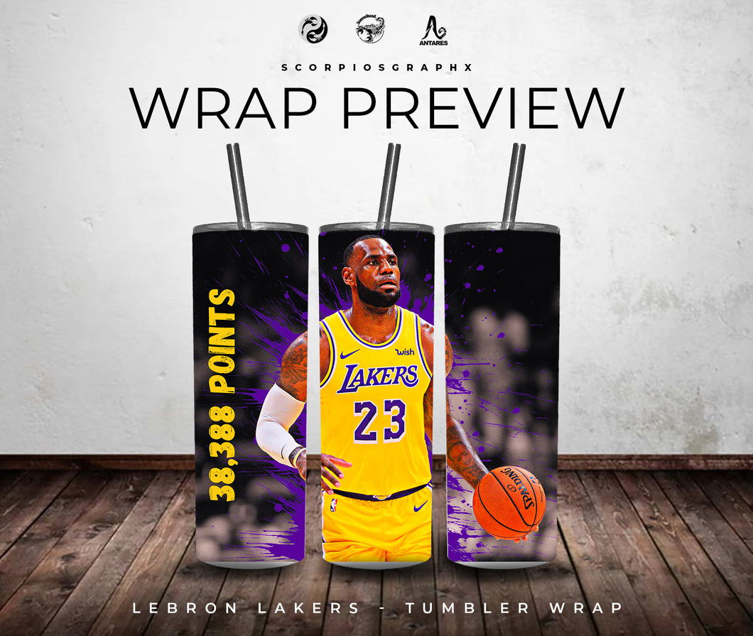 Lebron Lakers PNG | Sublimation | Tumbler Wrap Design | Digital Download