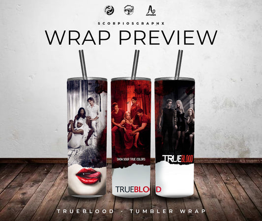 True Blood PNG | Sublimation | Tumbler Wrap Design | Digital Download