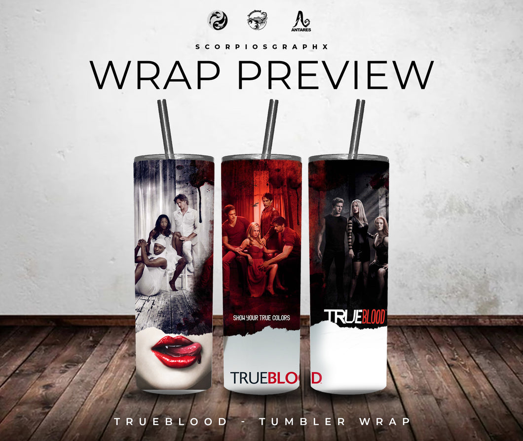 True Blood PNG | Sublimation | Tumbler Wrap Design | Digital Download